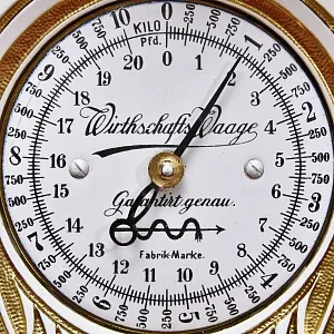 Антикварные Кухонные Механические одно чашечные Весы на 10кг «Wirtschafts-Waage» Германия.