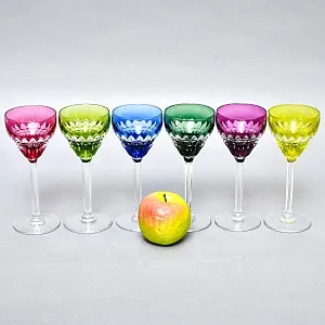 Бокалы для вина «Jardin Royal», Хрусталь Saint Louis. Франция, середина ХХ века.