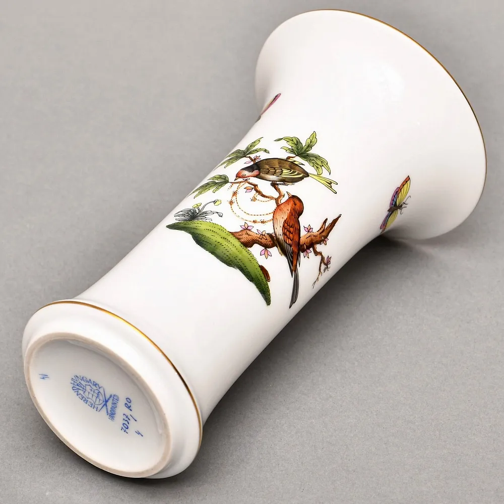 Небольшая Классическая Ваза для цветов «ROTHSHILD BIRDS», Фарфор Herend Венгрия.