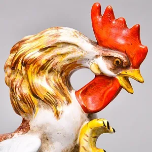 Коллекционные Парные статуэтки «Птицы. Бойцовые петухи», Фаянс, Италия - вторая половина ХХ века. 
