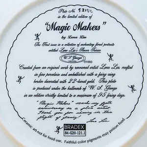 Коллекционная Тарелка «Волшебный букет», Фарфор W.J.GEORGE США -1993 год.