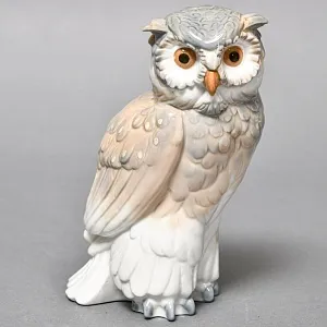 Коллекционная Фарфоровая статуэтка «Птица. Филин», NAO by Lladro Испания, 1978 - 1983 годы. 