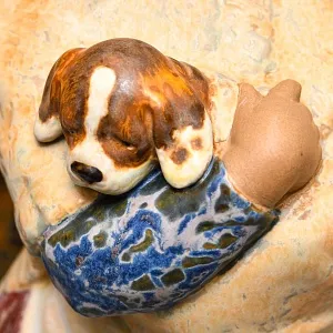 Большая Коллекционная Фарфоровая статуэтка «Ветер в лицо», серия Грес Lladro Испания.