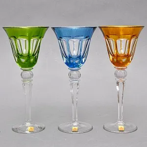 Редкость! Набор Хрустальных Бокалов для вина серия «Quelle», Limited Edition NACHTMANN Германия, конец ХХ века.