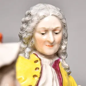 Антикварная Фарфоровая статуэтка «Галантная сцена у клавесина», Ernst Bohne Sohne Германия, 1901 - 1920 годы. 