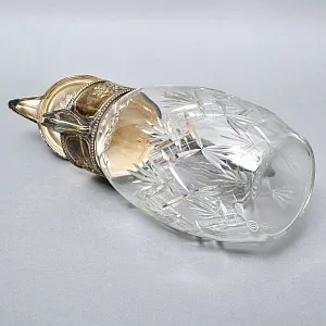 Старинный Антикварный Хрустальный Графин - Кувшин на 4 литра. Silverplate, Германия начало ХХ века.