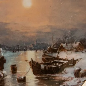 Коллекционная Тарелка  «Отдых после долгого дня» Фарфор Furstenberg Германия -1988 год.