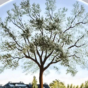 Редкость! Коллекционная Фарфоровая Тарелка - Блюдо «Дворцовый сад -1820 года», Германия -1987 г.