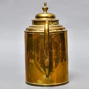 Антикварный Латунный Кофейник - Чайник - Кувшин на 3,5 литра, Франция начало ХХ века.