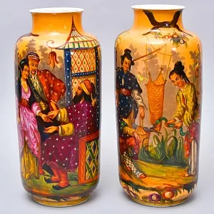 Редкие!!! Большие Антикварные Парные Вазы «Персидские мотивы», Франция VIEUX PARIS.