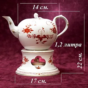 Чайный Сервиз «Индийский цветок» на 6-ть персон Фарфор MEISSEN / МЕЙСЕН Германия.