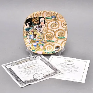 Коллекционная Тарелка «Шедевры Густава Климта. Ожидание», Фарфор Lilien Porzellan Австрия -1990 год.