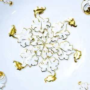 Сервировочное Фарфоровое Блюдо - Тарелка «ЗОЛОТЫЕ ЛИСТЬЯ», MEISSEN Германия -1968 год.