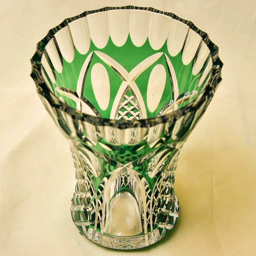 Коллекционная Ваза для цветов, цветной хрусталь, VAL SAINT LAMBERT, Бельгия.