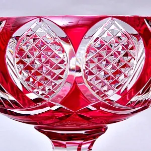 Редкость!!! Большая Фруктовница - Хрустальная Ваза на ноге, VAL SAINT LAMBERT, Бельгия -60 гг.