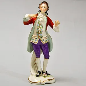 Редкость! Коллекционная фарфоровая статуэтка «Галантный кавалер»,  RUDOLF KAMMER, Германия -1961 год.