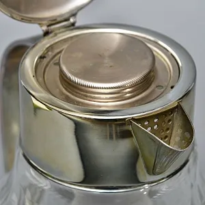 Винтажный Графин - Кувшин на 3.2 литра. Колба для льда, Хрусталь, Silverplated Германия. 