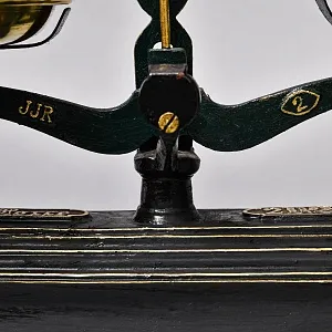 Антикварные Чугунные Кухонные - Аптекарские весы FОRCE BALANCE на 2кг. Франция начало ХХ века!