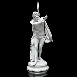  Редкая! Большая Фарфоровая статуэтка «МЕФИСТОФЕЛЬ», Scheibe-Alsbach Германия. 