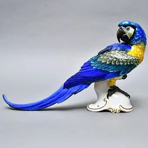 Коллекционная Фарфоровая статуэтка «Попугай Сине-Желтый АРА», ROSENTHAL Германия - 1936 год. 