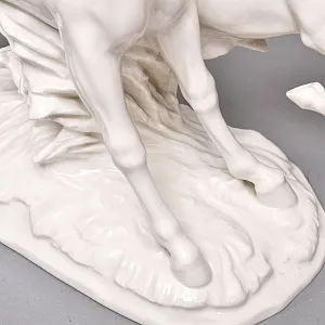 Большая Фарфоровая Статуэтка «БЕГУЩИЕ ЛОШАДИ», Hutschenreuther Германия, вторая половина ХХ века.