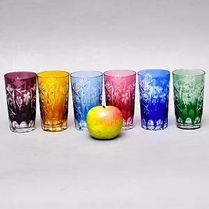 Хрустальные Стаканы для Воды серия «Виноград» - 6 штук, NACHTMANN Германия, 70-е гг.