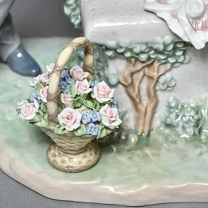 Большая Фарфоровая статуэтка «Давай поженимся или Предложение», Lladro Испания, 1987 - 1994 годы. 