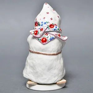 Авторская Коллекционная Фарфоровая Статуэтка «Укутыш или Девочка на лыжах», Россия.