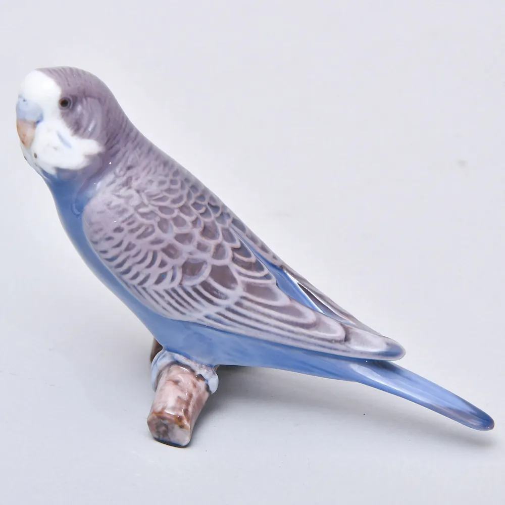 Авторская Фарфоровая статуэтка «Волнистый попугай», Bing&Grøndahl Дания,  1970 - 1983 гг.