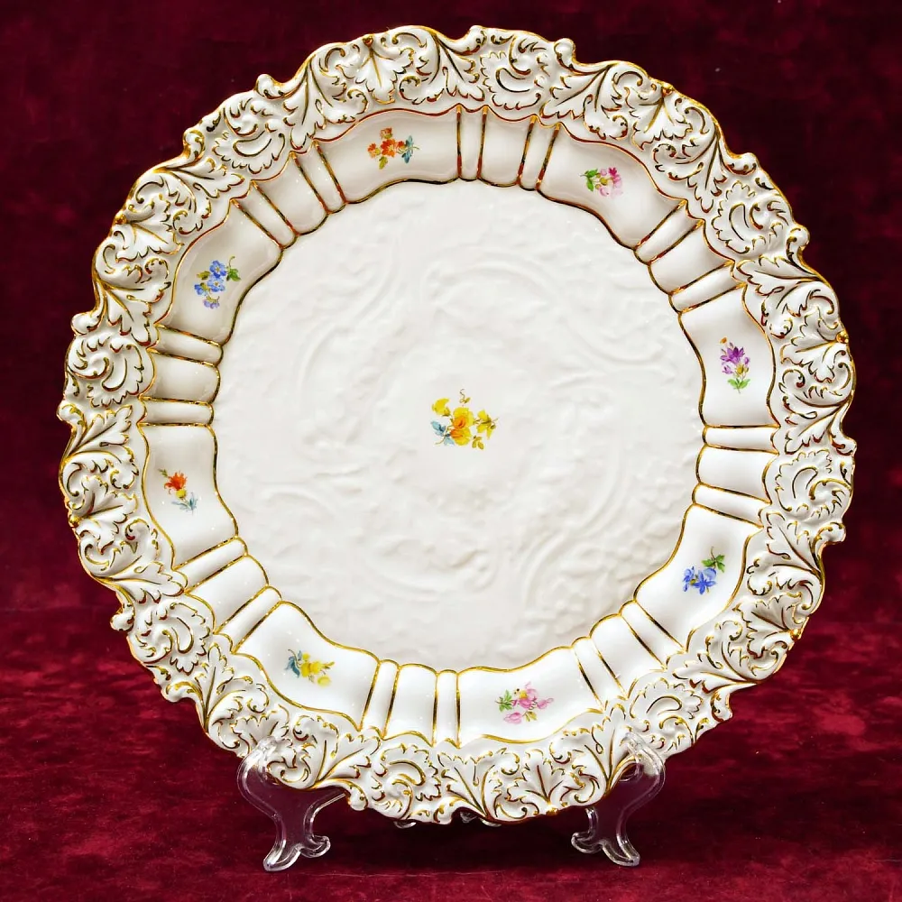 Редкость! Сервировочное Блюдо - Тарелка, Фарфор MEISSEN Германия, середина ХХ века.