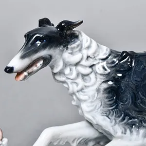 Коллекционная Фарфоровая статуэтка «Охотничьи собаки. Две Борзые», ROSENTHAL Германия.