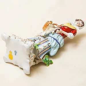 Парные Фарфоровые статуэтки «Сельская Ярмарка» Н-22см. SITZENDORF, Германия - 50гг..