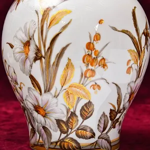 Большой Авторский Вазон - Ваза с крышкой «Цветение Лета» Фарфор KAISER Германия.