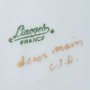 Небольшое Сервировочное  Блюдо - Тарелка - Мелочевница Фарфор Limoges Лимож Франция.