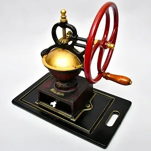 Большая Антикварная Чугунная Ручная Механическая Кофемолка ELMA, Франция начало ХХ века.