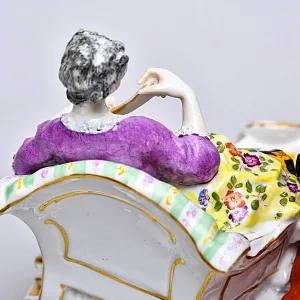 Редкость! Коллекционная Фарфоровая статуэтка «ПОРТРЕТ», Edme Samson et Cie Франция, 1940 - 1969 годы. 