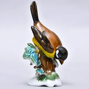 Авторская Фарфоровая статуэтка «Птица. Cиница», ROSENTHAL Германия, середина ХХ века.