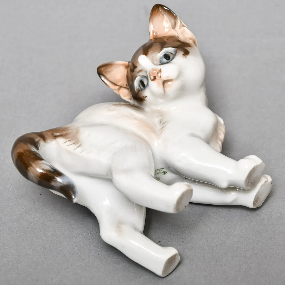 Коллекционная Фарфоровая статуэтка «Котенок», ROSENTHAL Германия, 1919 - 1934 годы. 
