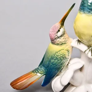 Коллекционная Фарфоровая статуэтка «Птицы. Пара колибри», Karl Ens Германия, первая половина ХХ века.