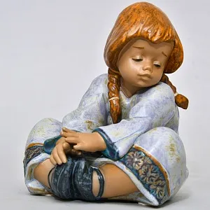 Коллекционная  Фарфоровая статуэтка «Ленивый день», Lladro серия Грес, Испания.