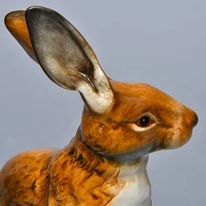 Коллекционная Фарфоровая статуэтка «ЗАЯЦ - РУСАК», Goebel Германия, конец ХХ века.