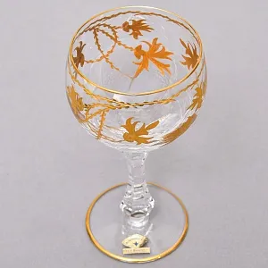 Коллекционный Бокал для Вина «Золотая Симфония», Хрусталь JOSEPHINENHUTTE, Германия. 