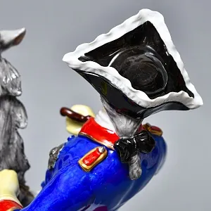 Антикварная Фарфоровая статуэтка «Старый Фриц. Король Пруссии Фридрих II на коне», SITZENDORF Германия.