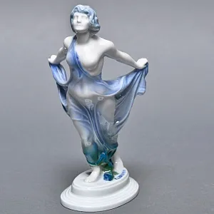 Антикварная Фарфоровая статуэтка «Невеста ветра», Арт Деко, Rosenthal Германия, 1912 - 1914 годы. 