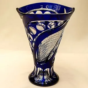 Большая Хрустальная Ваза серия «FLIRT», BEYER Германия 70-е годы. Н - 26,5 см.