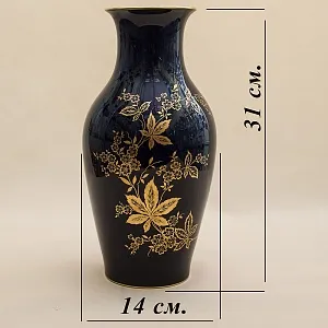 Кобальтовая Винтажная Ваза коллекция «Monic» Lindner Бавария, Германия 60 -е гг.