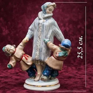 Коллекционная Фарфоровая статуэтка «Близнецы», ДФЗ Дулево Россия, конец ХХ века. 