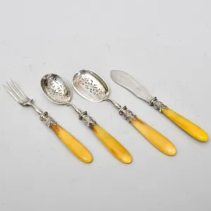 Винтажный Набор для Закусок - 4 предмета, Франция - первая половина ХХ века.