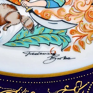 Коллекционное Блюдо - Тарелка «Мифы, сказания. Решающая битва» Фарфор Hutschenreuther Германия. 