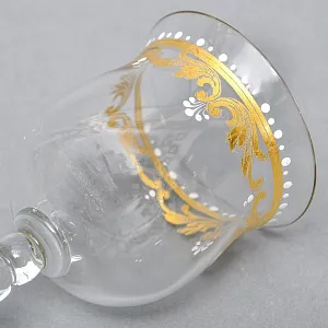 Хрустальные Фужеры - Бокалы для вина серия «Gold Laura», JOSEPHINENHUTTE, Германия -50 гг.